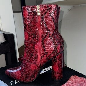 Fashionnova red boots